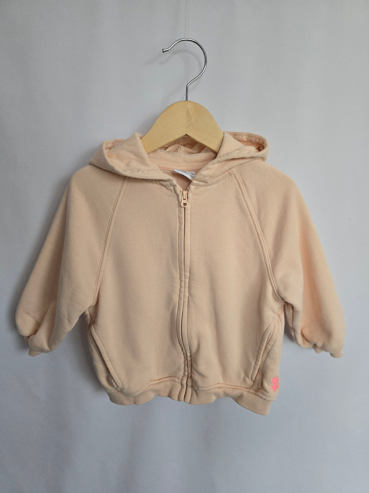 Zara Peach Zip Hoodie • 18 months