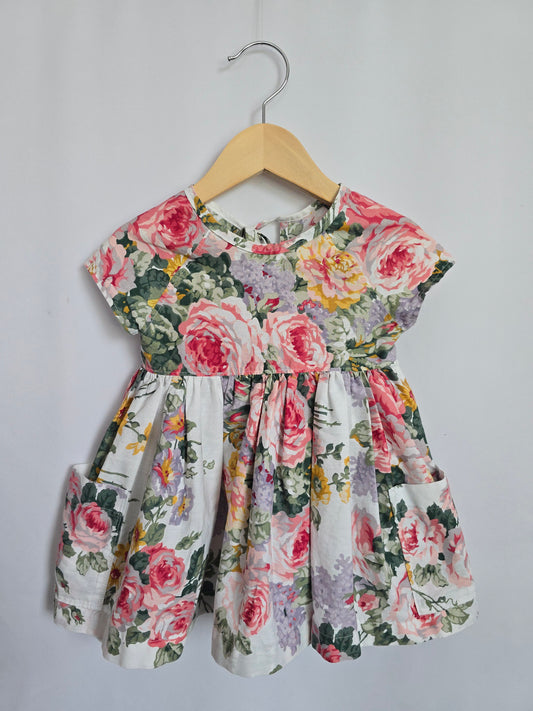 Nest & Nurture Rose Floral Nora Dress • 12-24 months