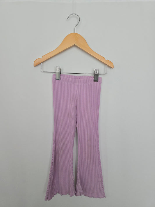 PLAY Little & Lively Lilac Ribbed Flares • 6-12 months