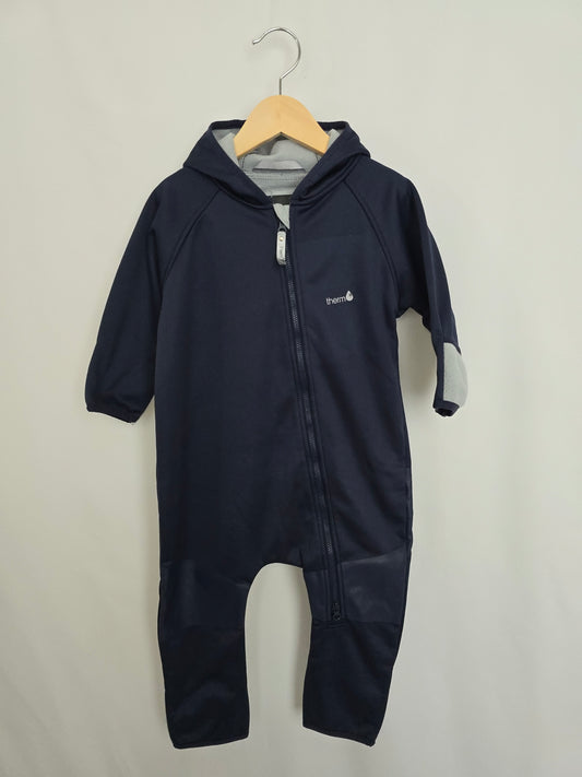 Therm Navy All-Weather Fleece Onesie • 18-24 months