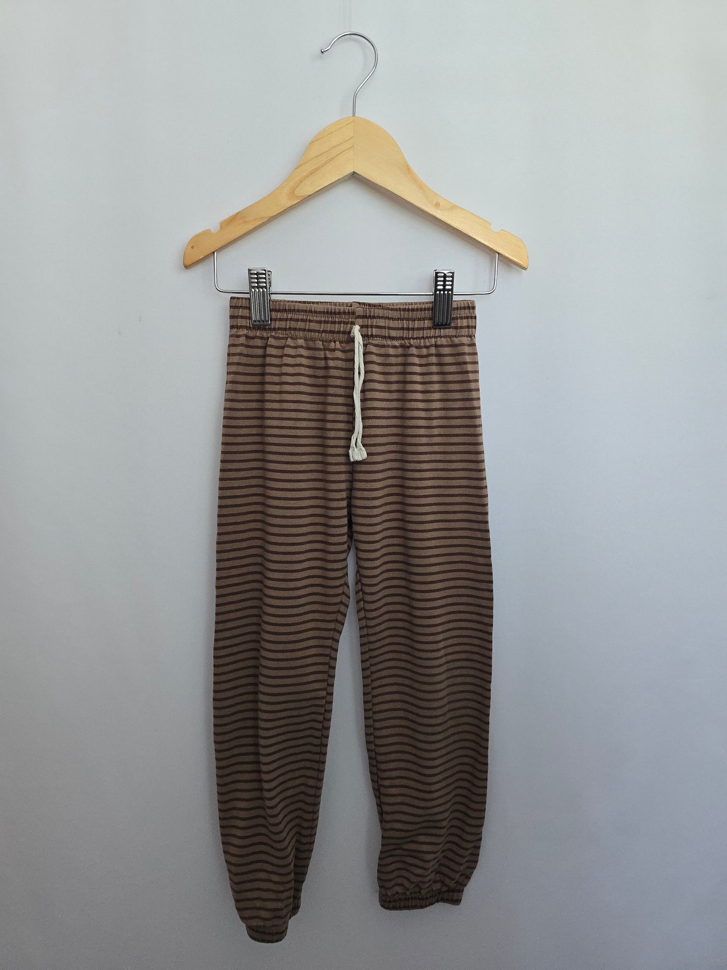 Jax & Lennon Mocha Stripe Sweatpants • 4-5 years