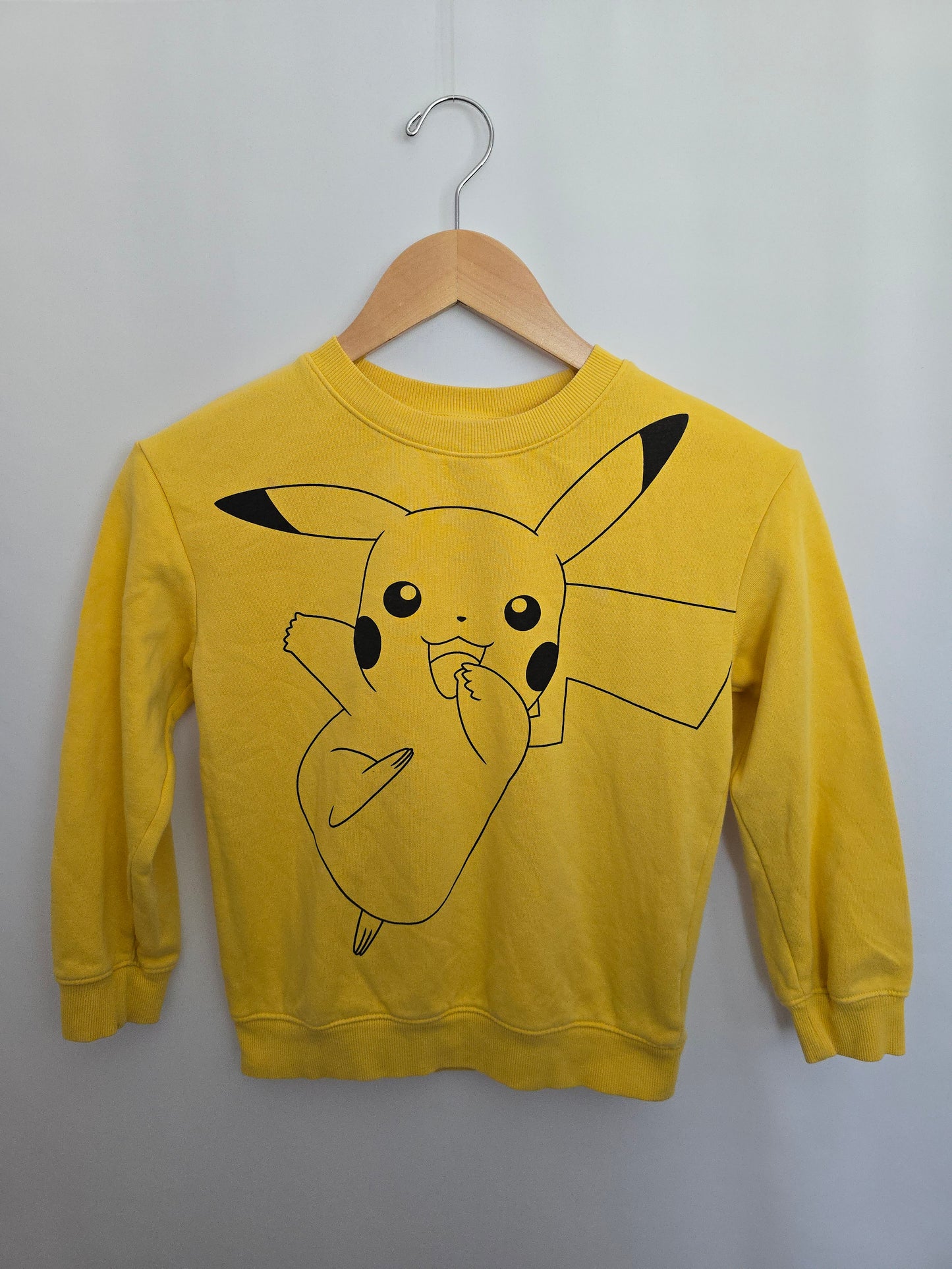 H&M Yellow Pikachu Crewneck • 6-8 years