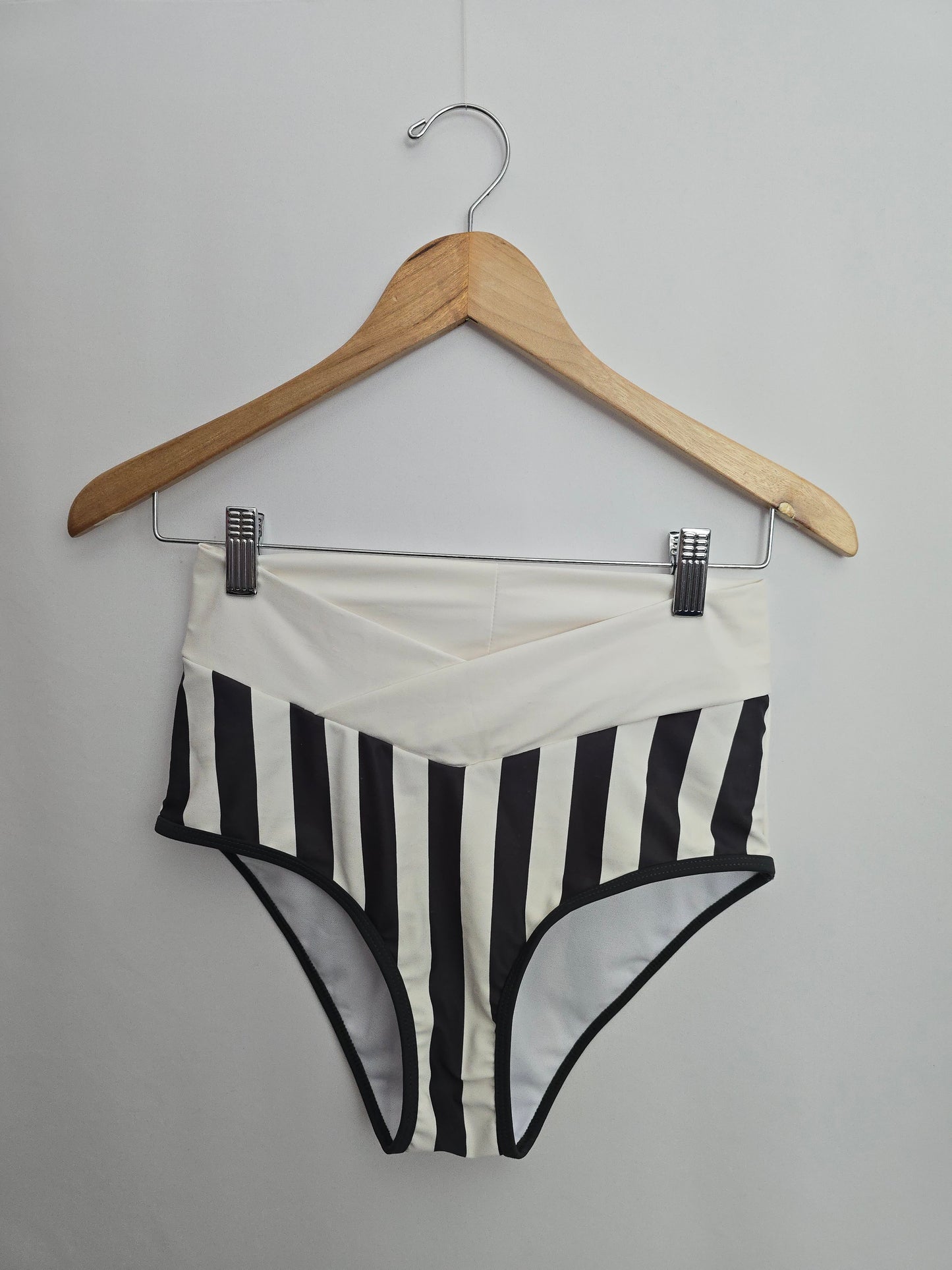 Honeysuckle Black Stripe Bathing Suit Bottom • X-Small