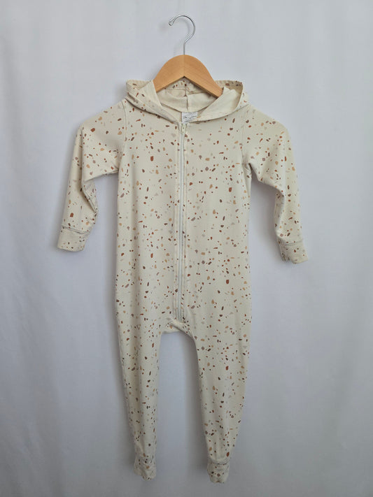 Jax & Lennon Terraza Zip Hooded Romper • 4-5 years