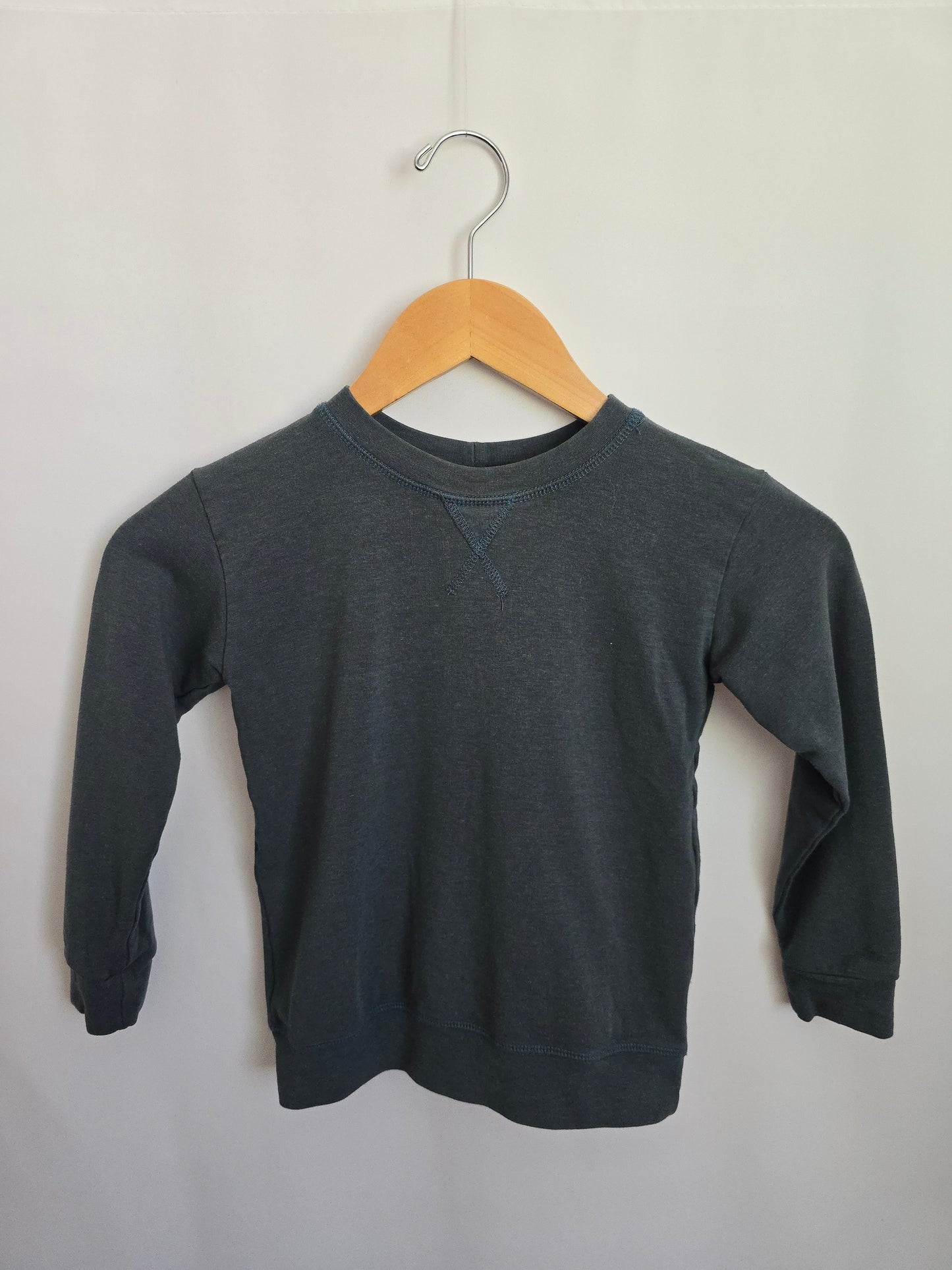 Jax & Lennon Blue Green Crewneck • 4-5 years