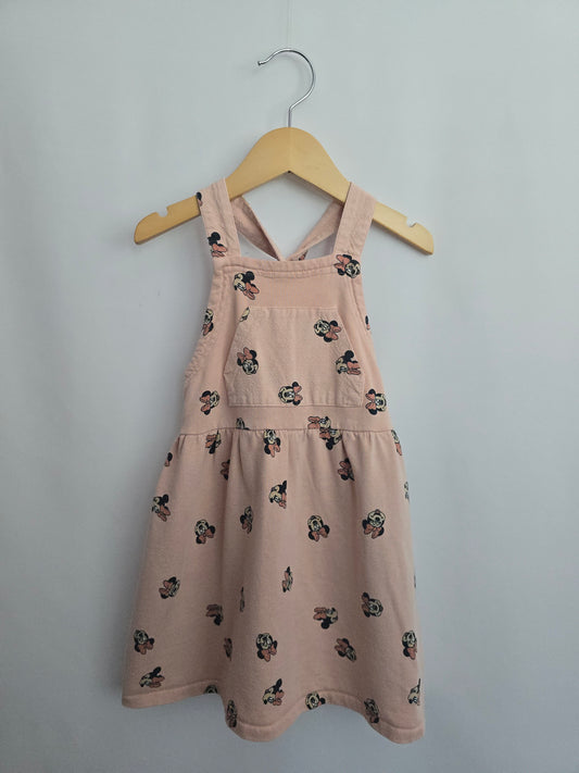 Zara Coral Minnie Jumper Dress • 3-4 years