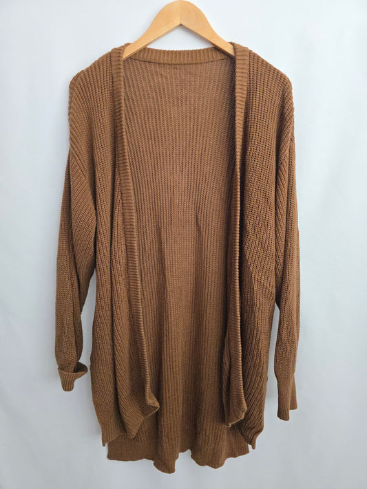 Jax & Lennon Chestnut Oversized Cardigan  • X-Large/XX-Large