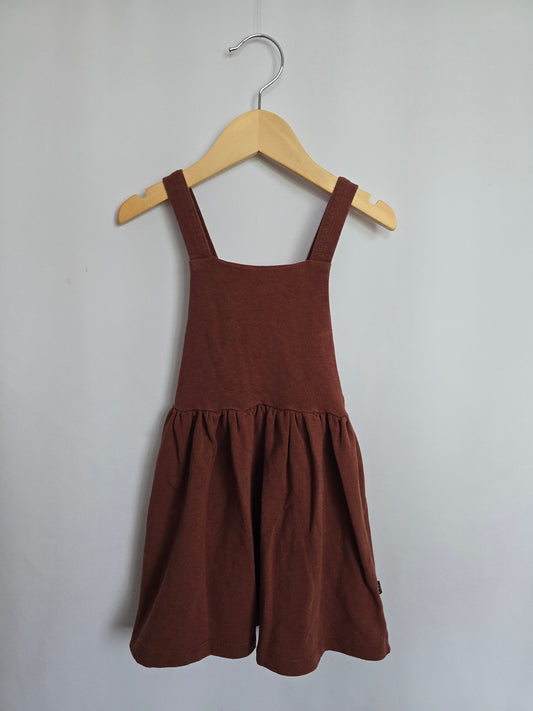Haven Kids Rust Brown Pinafore Dress • 2-3 years