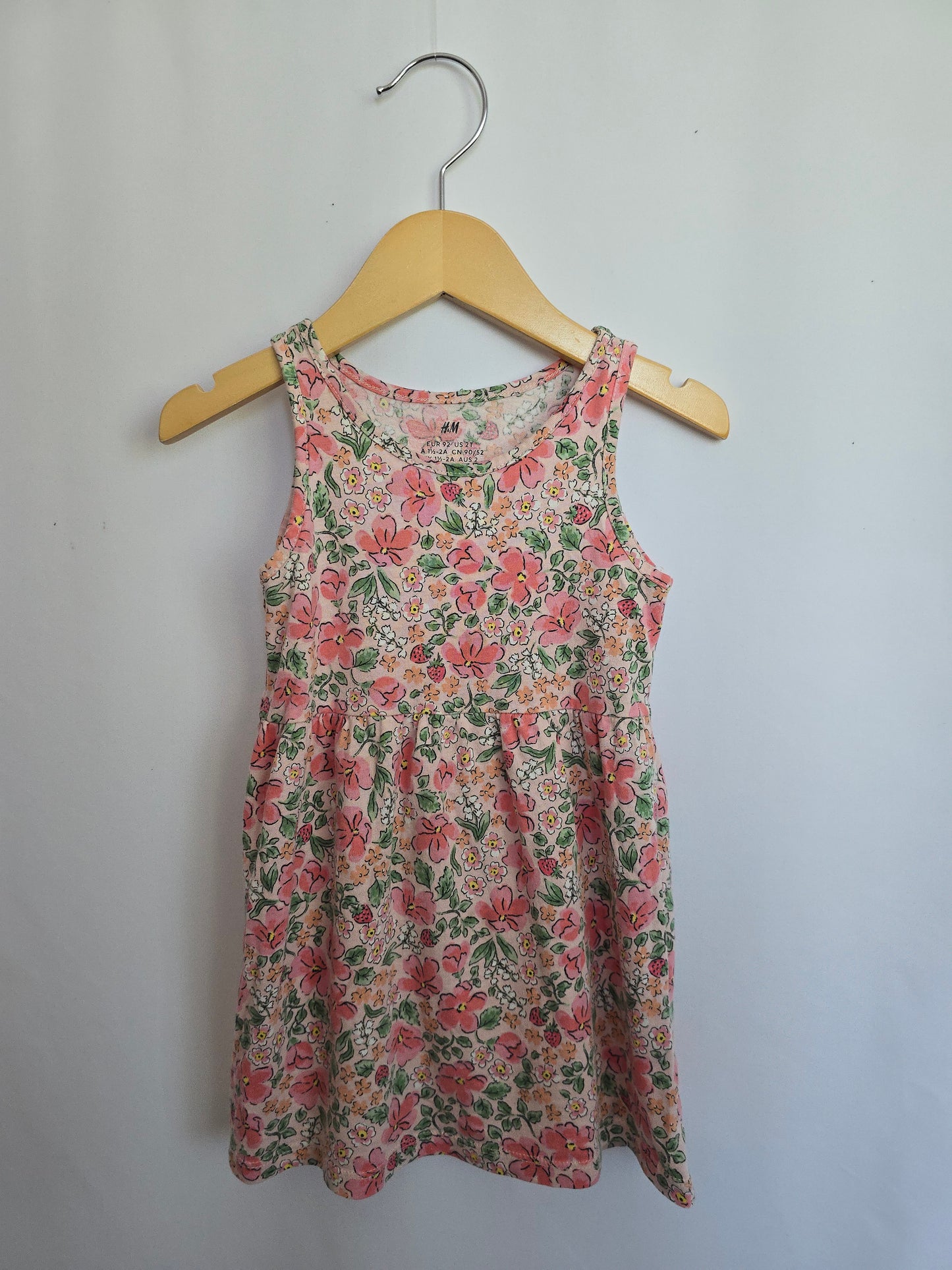 H&M Pink Floral Tank Dress • 18-24 months