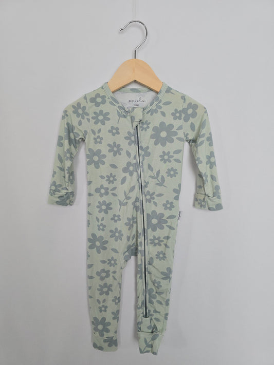 Pip & Phee Daisies Zip Romper • 9-12 months