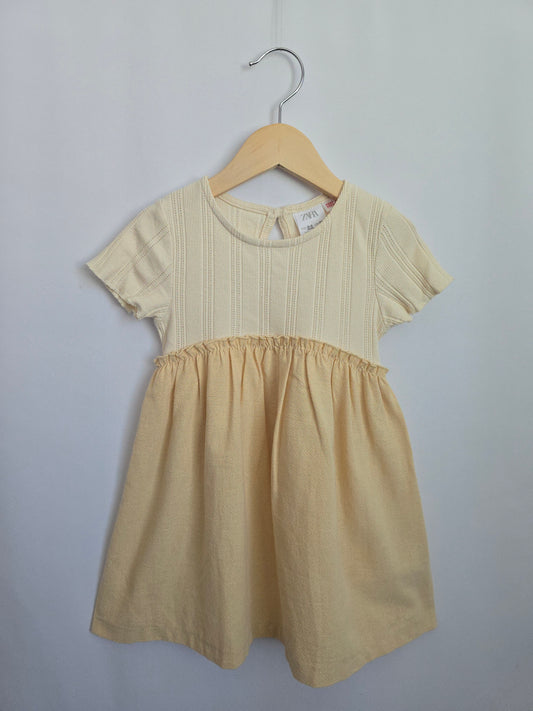 Zara Butter Cream Dress • 2-3 years