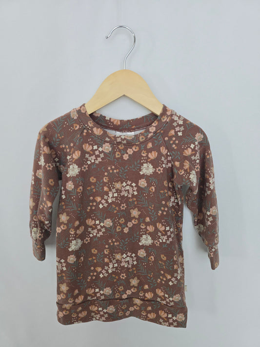 Jax & Lennon Autumn Floral Terry Tunic Sweater Dress • 18-24 months