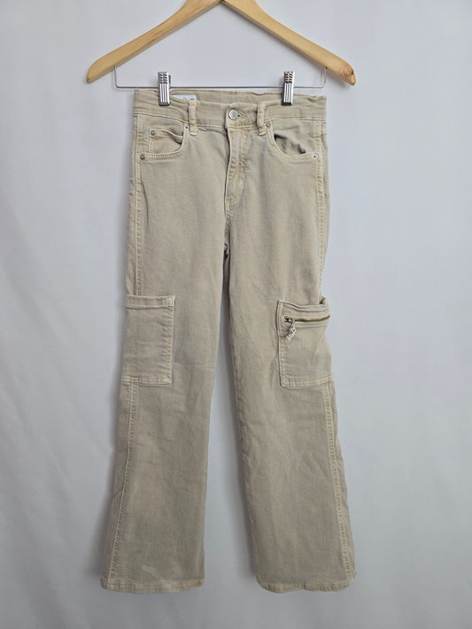 PLAY Zara Beige Cargo Denim • 11-12 years