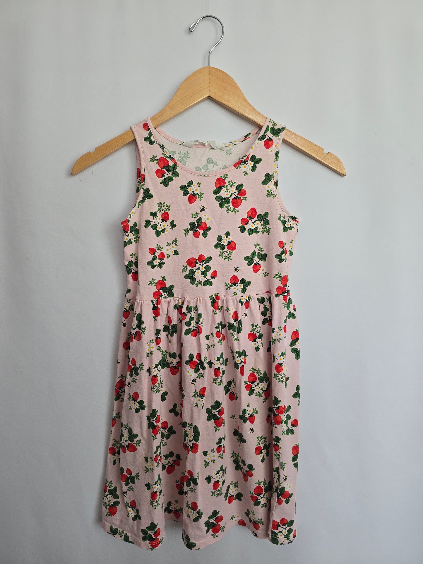 PLAY H&M Pink Strawberries Tank Dress • 8-10 years