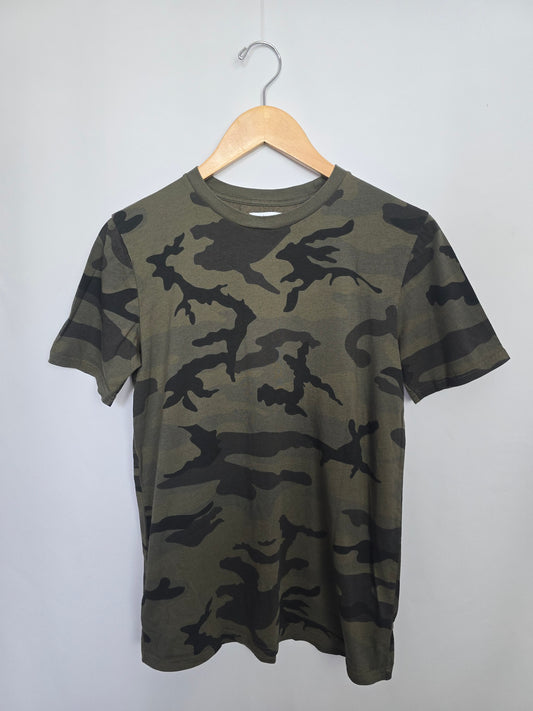 TNA Green Camo Oversized Tee • Small