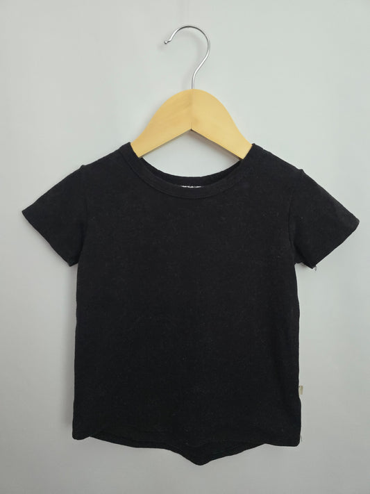 Jax & Lennon Black Basic Tee • 12-18 months