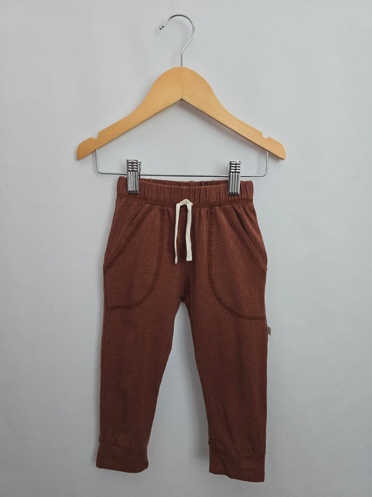 Jax & Lennon Rust Terry Lounge Pants • 12-18 months