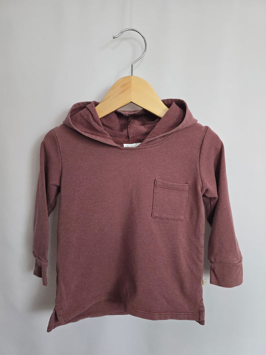 Jax & Lennon Plum Terry Pocket Hoodie • 12-18 months