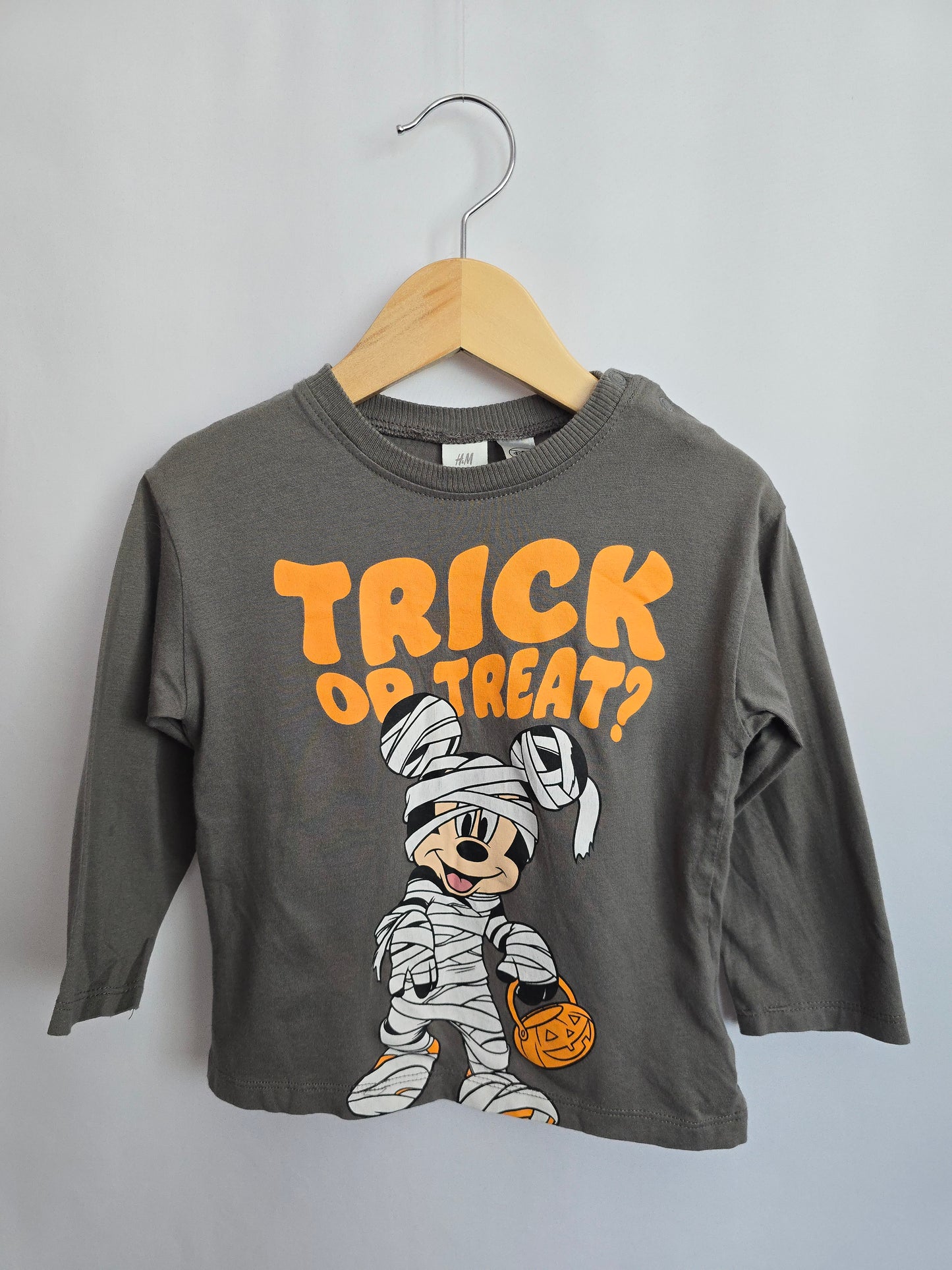 H&M Mickey Mummy Long Sleeve Shirt • 2 years
