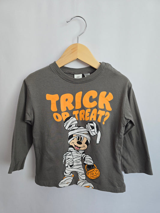 H&M Mickey Mummy Long Sleeve Shirt • 2 years