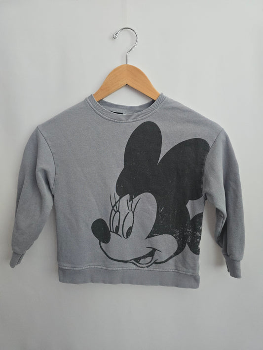 Zara x Disney Minnie Blue Crewneck • 4-5 years