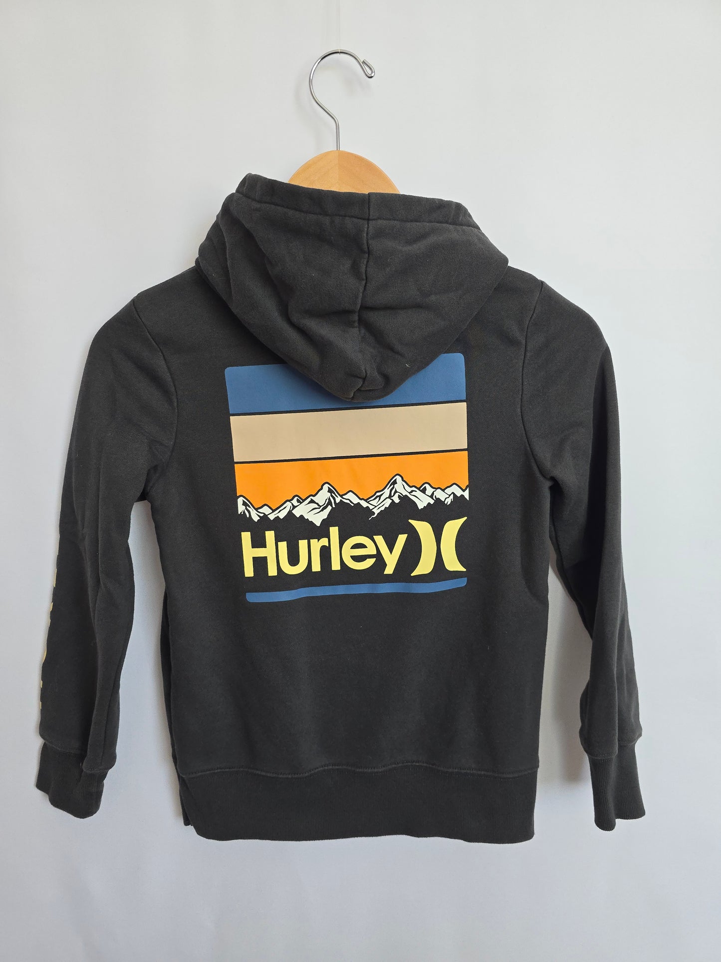 Hurley Charcoal Graphic Hoodie • 7-8 years