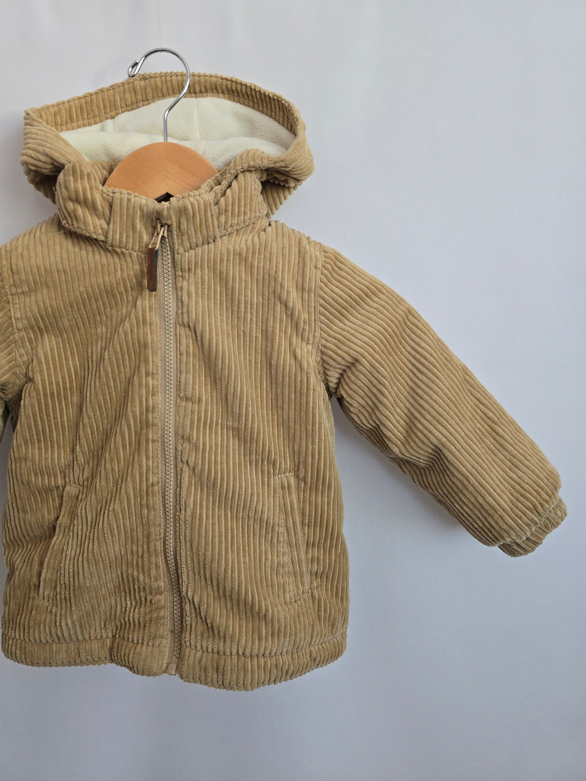 H&M Tan Cord Puffer Jacket • 2-3 years