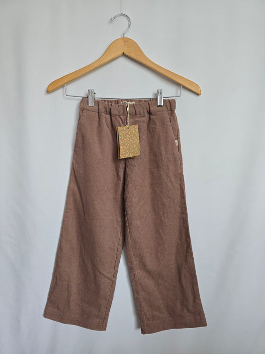 NEW Wheat Cord Trousers Powder Brown • 7 years