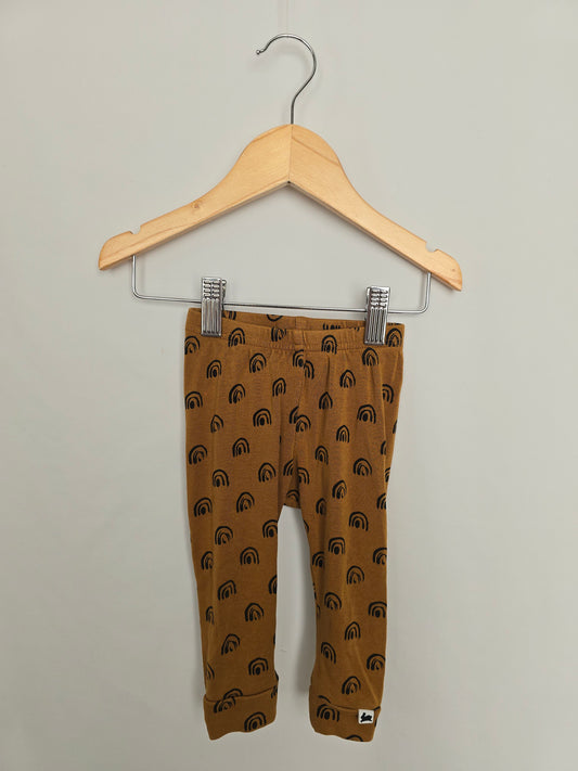 Little & Lively Umber Rainbow Leggings • 6-9 months