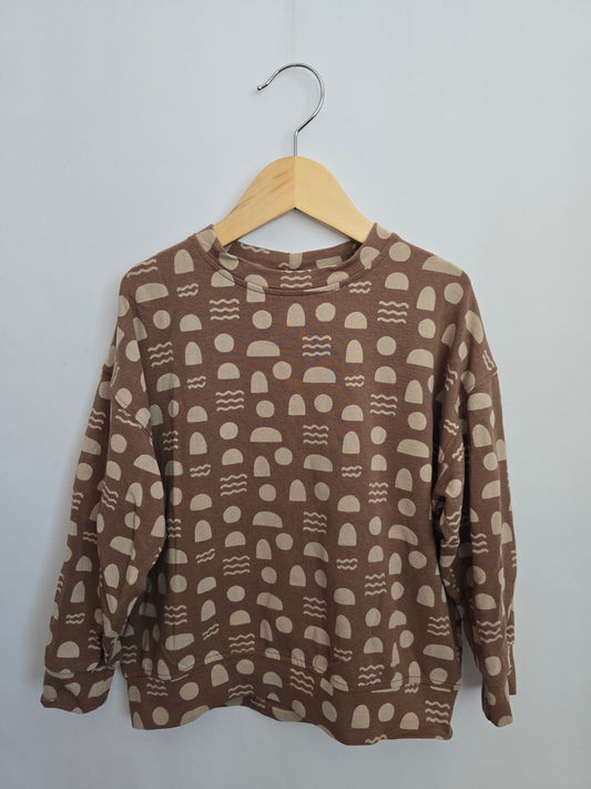 Jax & Lennon Bronze Shapes Relaxed Crewneck • 3-4 years