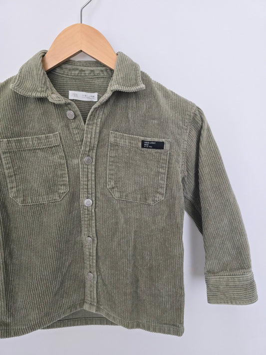 Zara Olive Cord Shacket • 6 years