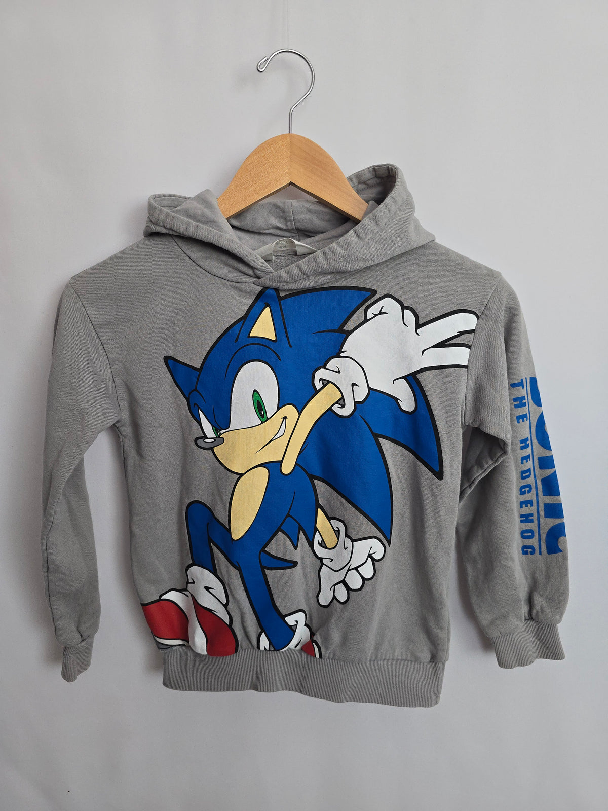 H&M Sonic Grey Hoodie • 6-8 years