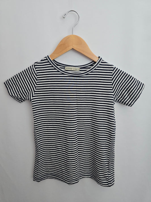 Haven Kids Navy Stripe Tee • 6-7 years