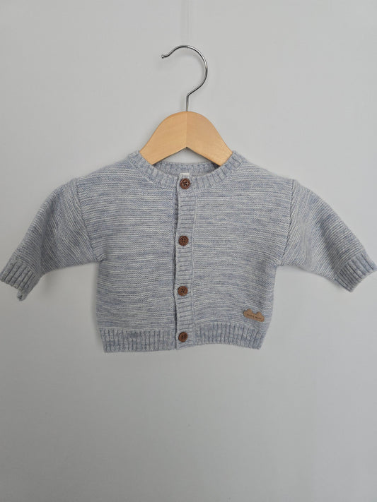 Souris Mini Baby Blue Knit Cardigan • 0-3 months