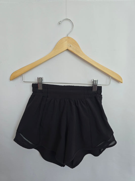 PLAY Lululemon Black Hottie Hot Shorts • Small 4