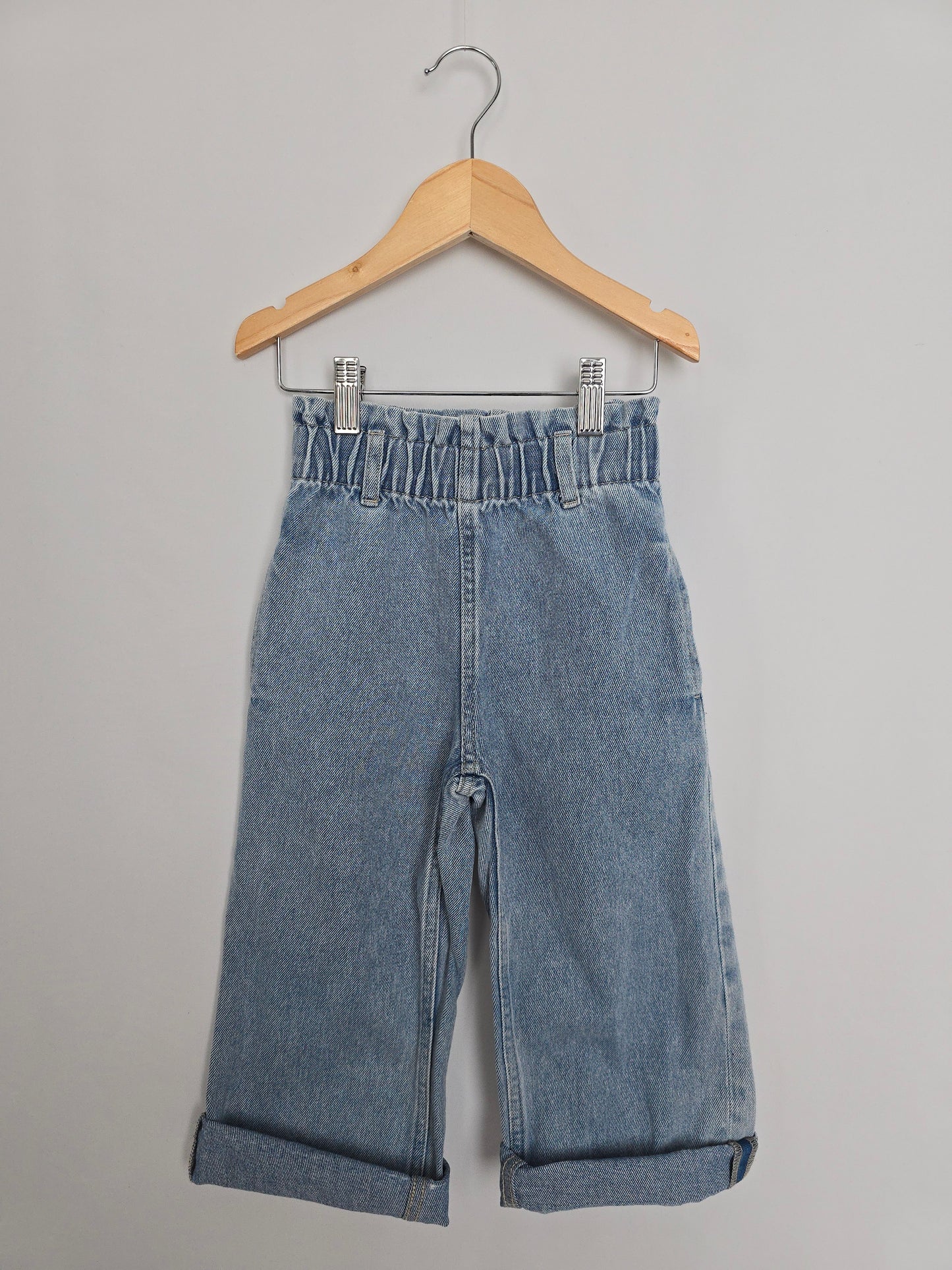 H&M Paperbag Waist Wide Leg Jeans • 4-5 years