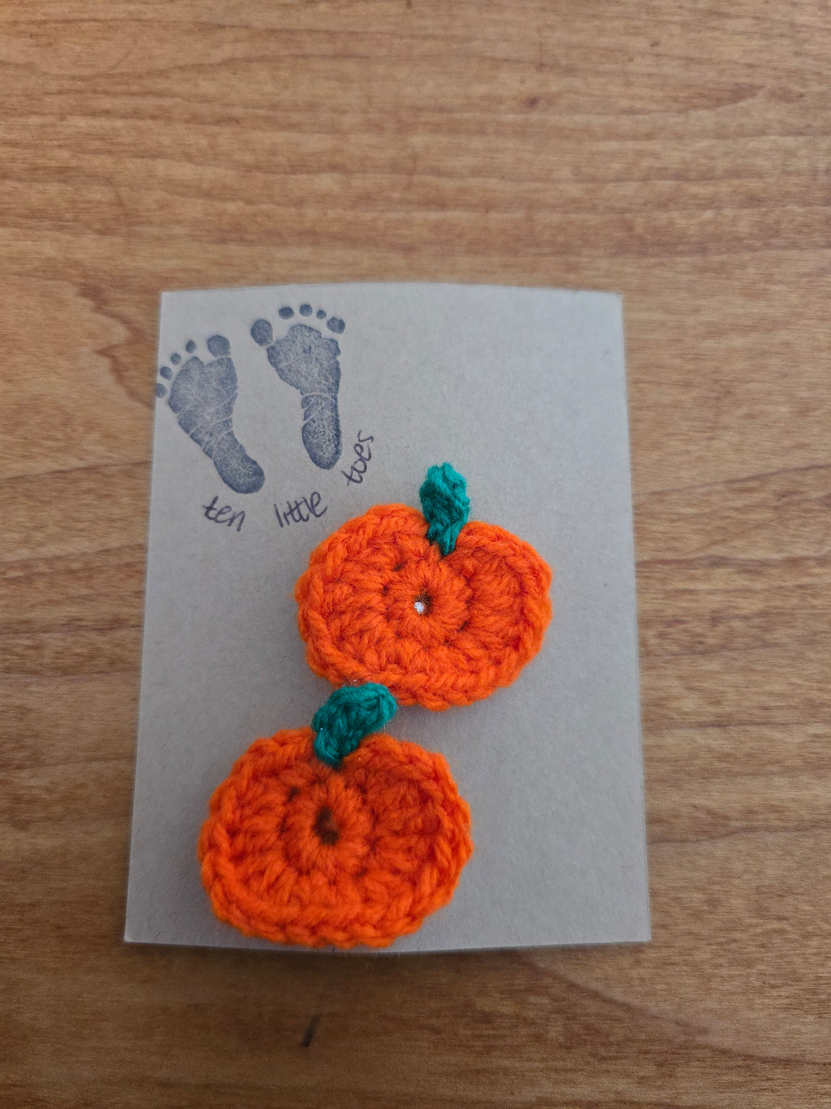 2 Pack Bright Pumpkin Piggy Hairclip Set