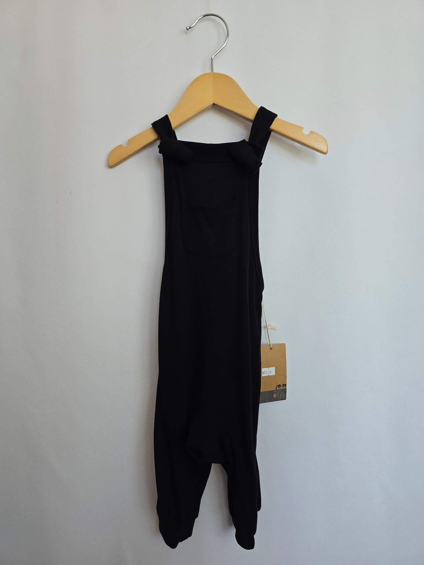 NEW Kyte Black Jersey Crossback Jumper • 18-24 months