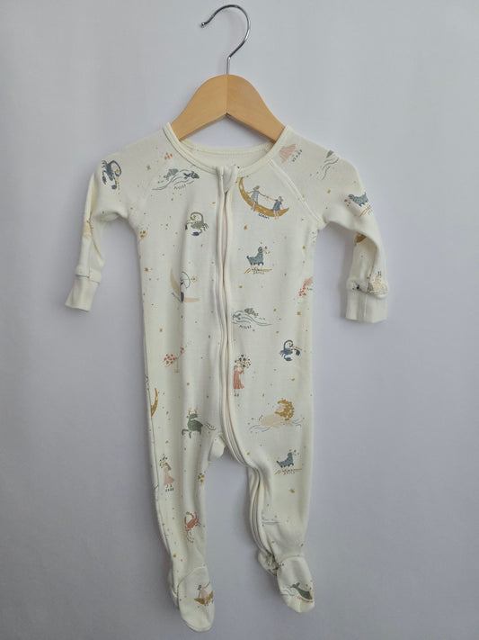 Pehr Astrological Signs Zip Footie • 3-6 months