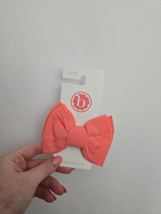 NEW Baby Bling Coral Bow Hairclip