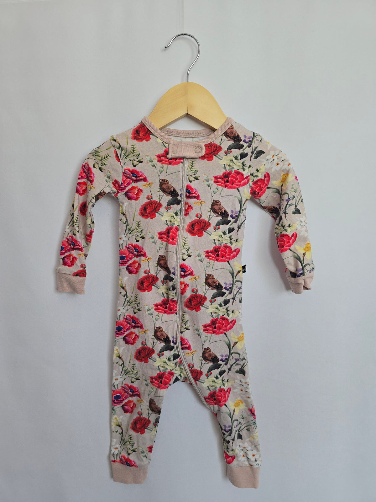 Lola & Taylor Rose Zip Romper • 6-12 months