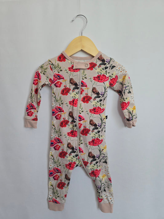 Lola & Taylor Rose Zip Romper • 6-12 months