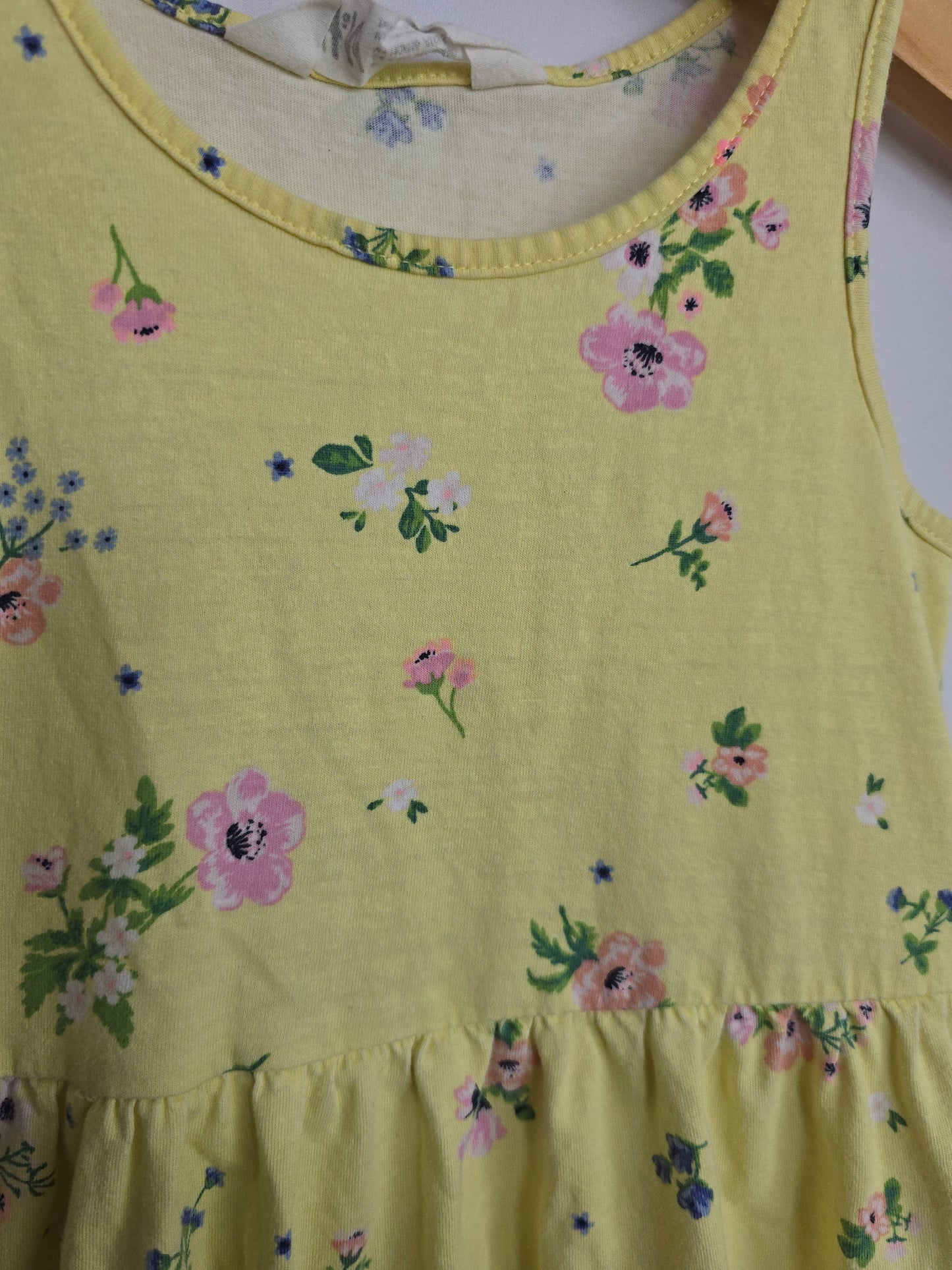 PLAY H&M Yellow Floral Tank Dress • 4-6 years