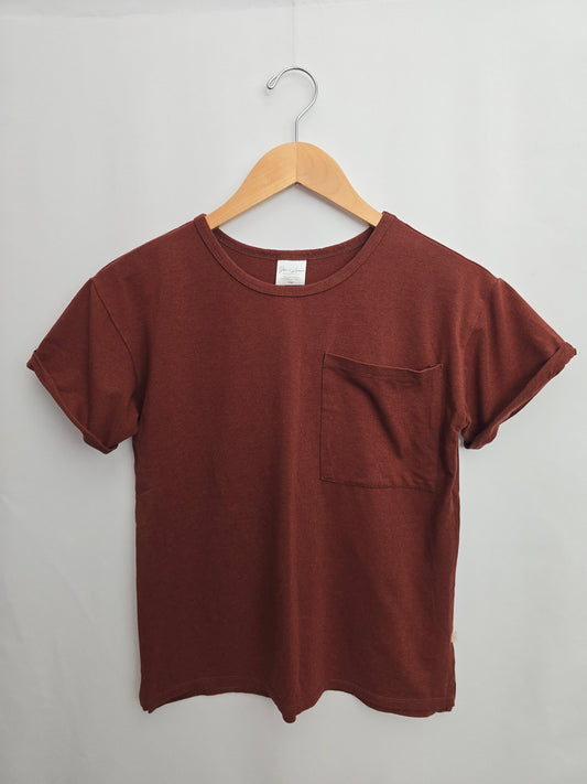 Jax & Lennon Cranberry Boxy Tee • Youth Medium 8-9 years