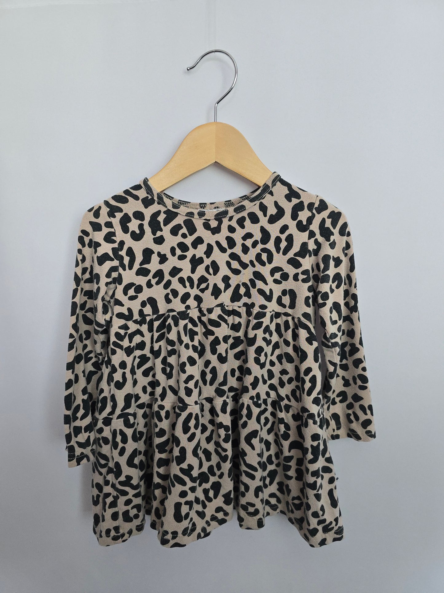 PLAY Tiny Button Apparel Leopard Twirl Top • 2-3 years
