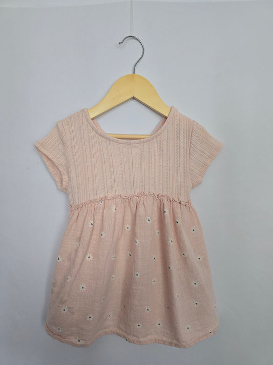 PLAY Zara Pink Daisy Floral Dress • 2 years