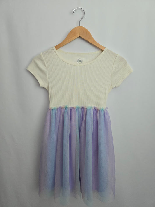 Wondernation Rainbow Tulle Dress • 7-8 years