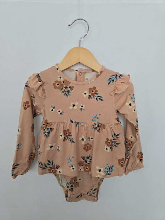 Belan J Floral Twirl Bodysuit • 6-12 months