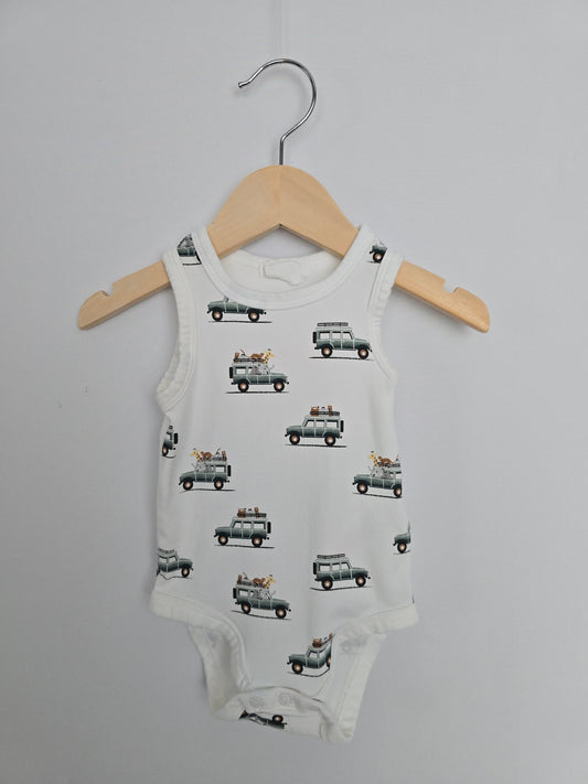 Firsts By Petit Lem Safari Transport Bodysuit • 3 months