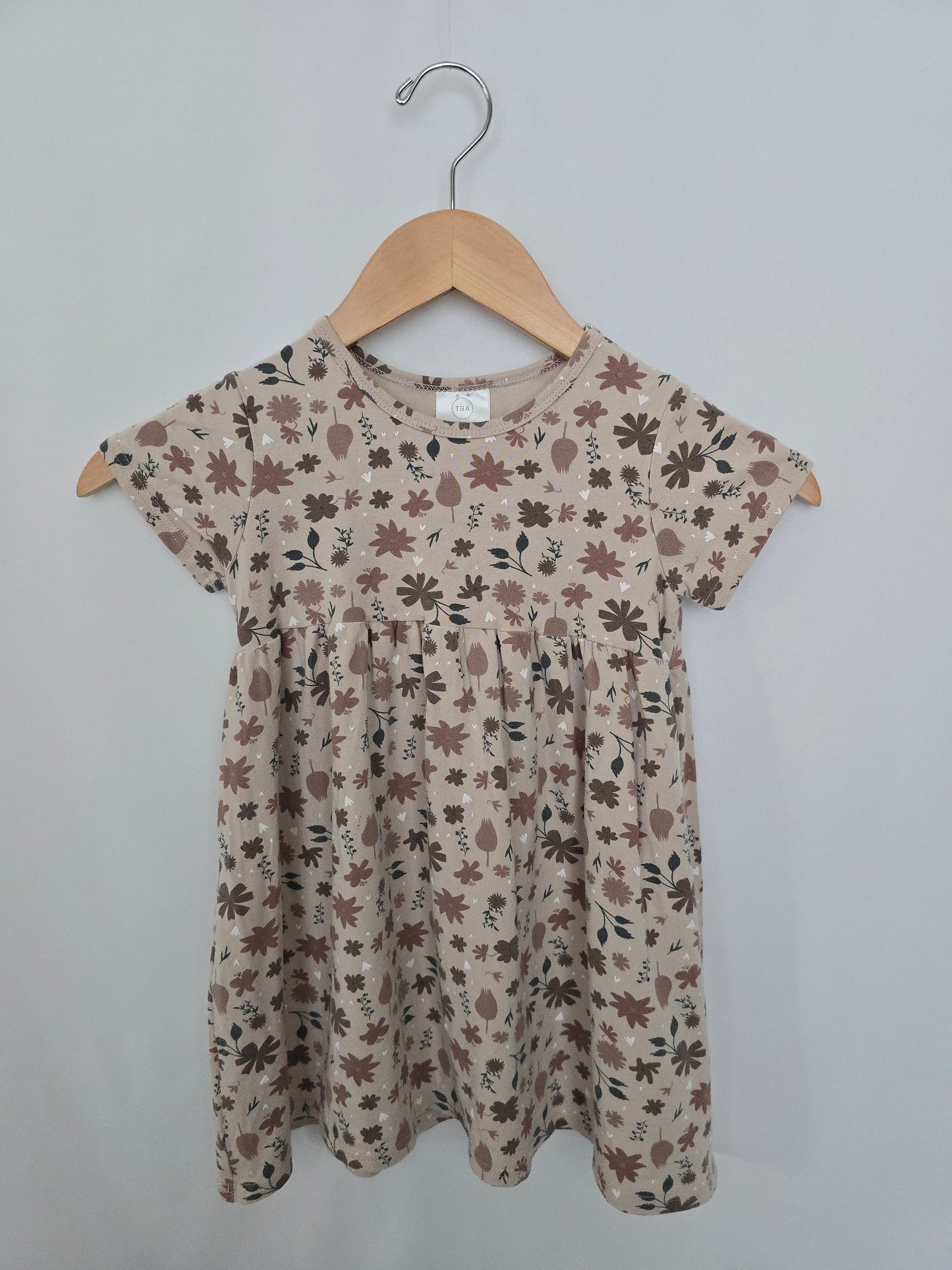 Tiny Button Apparel Fall Floral Empire Dress • 5-6 years